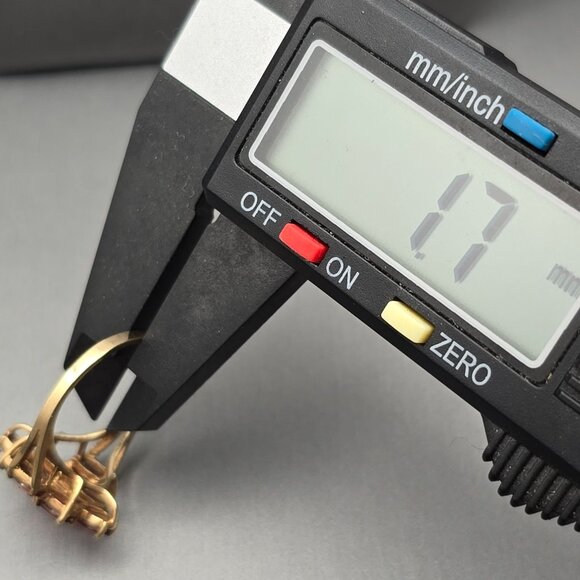 10K Yellow Gold Garnet & Diamond Ring Size 7 Signed CI 9 Oval Gemstones 3.03g - Picture 6 of 12